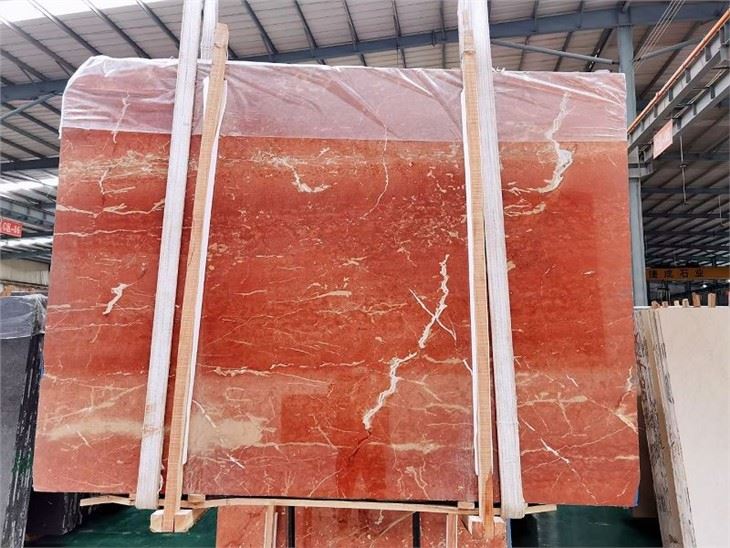 Nature Polished Rojo Alicante Marble Slab Orange Marble(001)