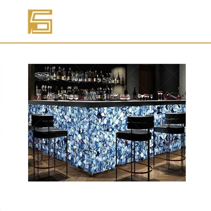New Design Marble Led Lumi Stone Kitchen Top With Led Light