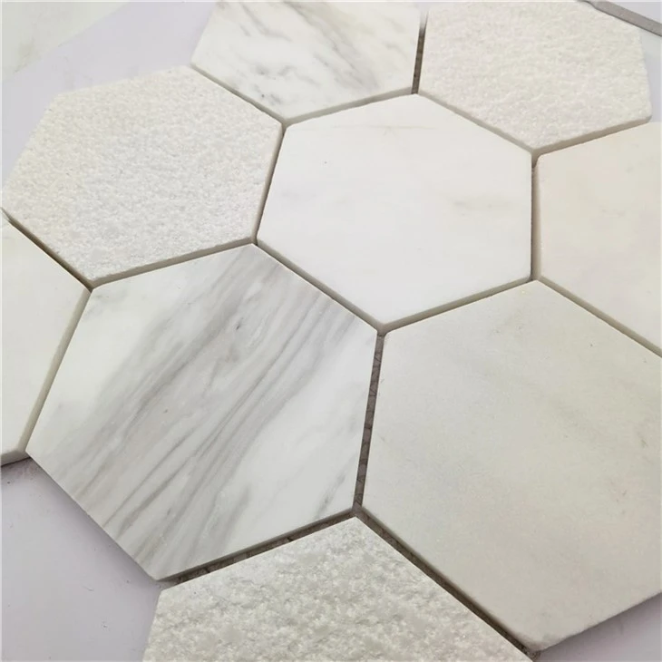 Calacatta Gold Eclipse Marble Mosaic Tile